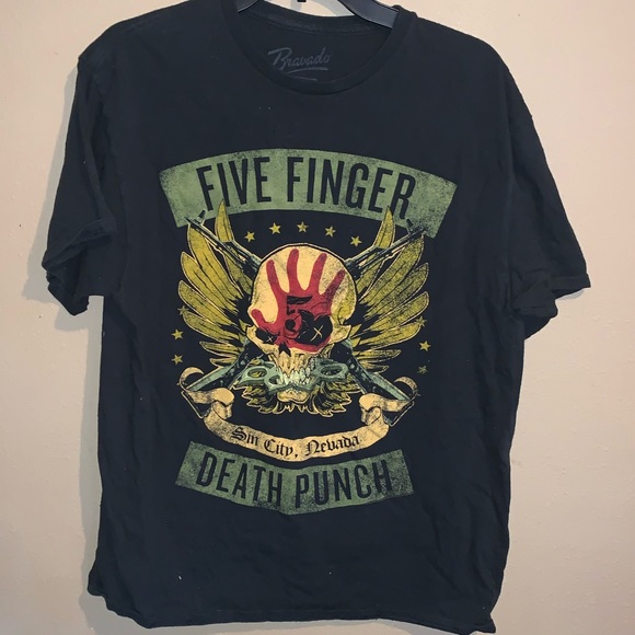 FIVE FINGER DEATH PUNCH T-Shirt Locked & Loaded - Picture 1 of 2